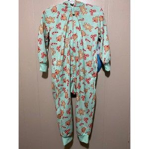 Disney Store Parks size 3 Christmas Zip Up Pajamas Mickey Mouse Ears NWT